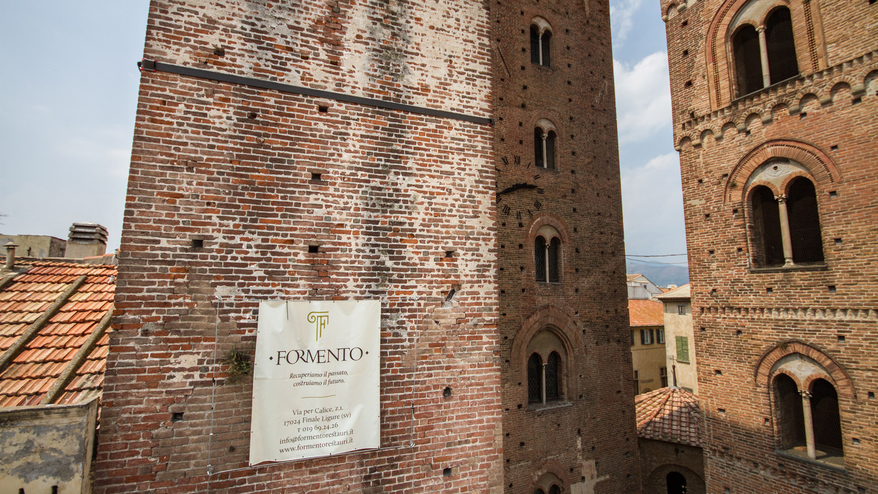 Le maestranze Formento Restauri sono specializzate in restauri in quota, su fune, senza l'utilizzo di ponteggi.