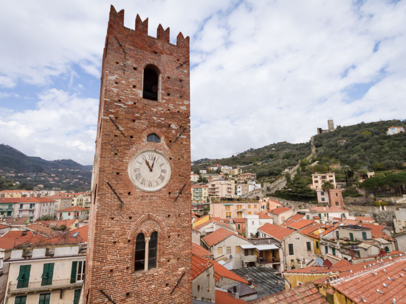 La Torre comunale di Noli dopo il restauro della ditta Formento Restauri di Finale Ligure, Savona.